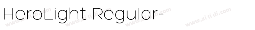 HeroLight Regular字体转换
